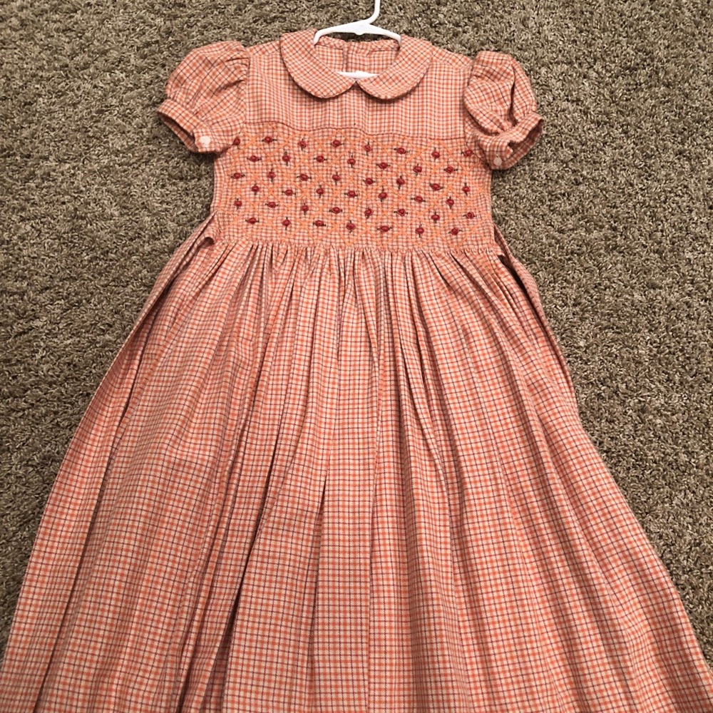 Smocked girls Fall dress Designer Mercator, size 8